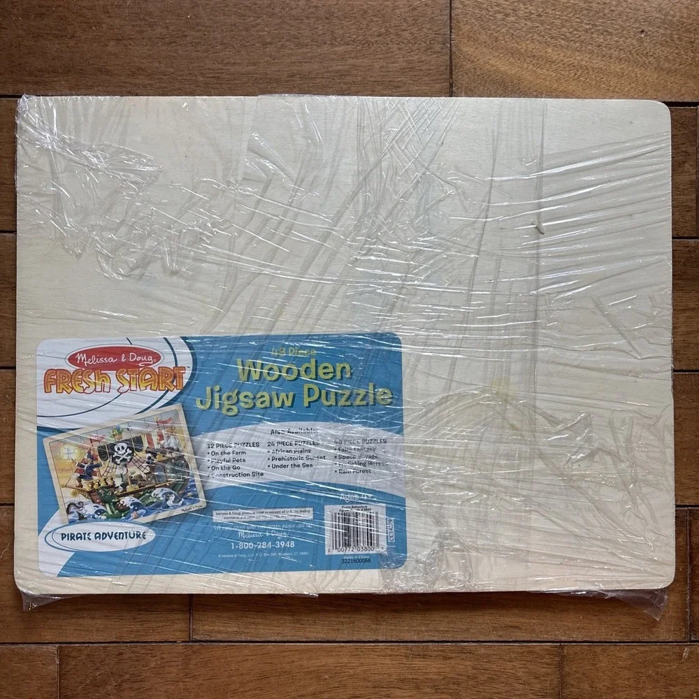 Melissa And Doug 48‎ Piece Crafted By Hand Wooden Pirate Puzzle Ages 4-6 years